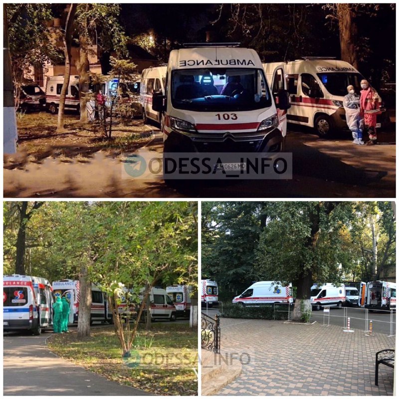 ​В Одесі “швидкі” з хворими стоять у величезних чергах: з’явилися фото, що лякають