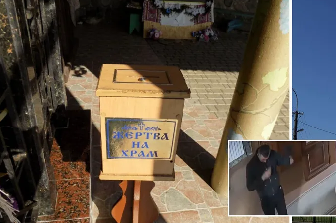На Закарпатті побожний грабіжник обчистив церкву і потрапив на відео
