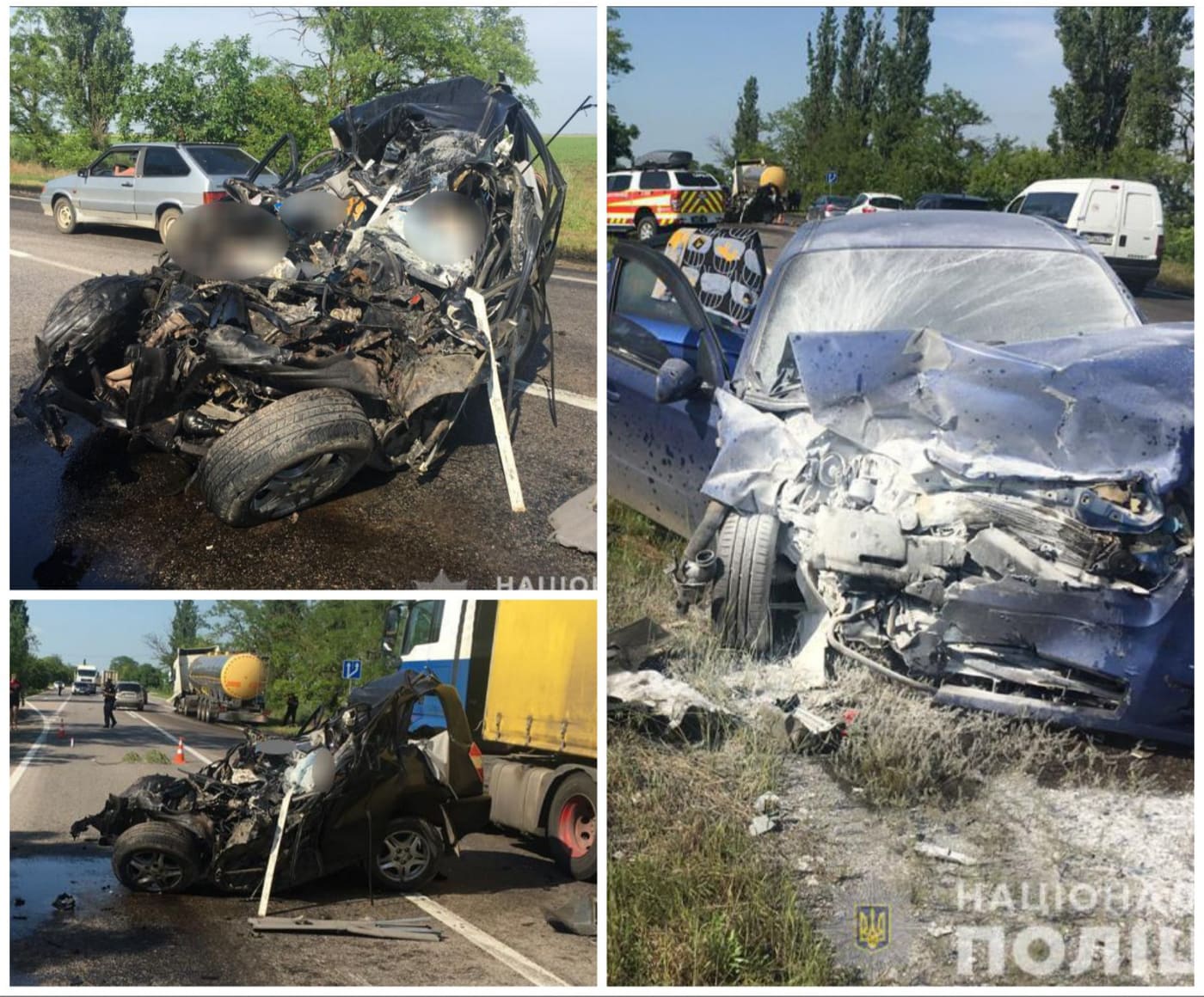 У ДТП на Миколаївщині загинули 2 людей: багато травмованих, серед них діти (фото)