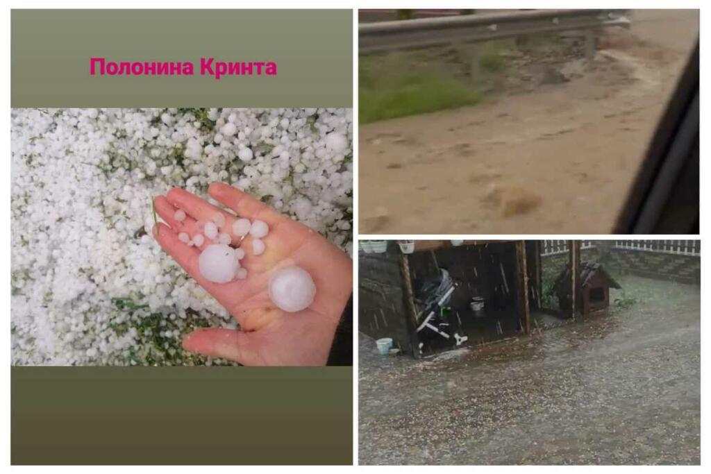 Злива наробила біди: Делятин затопило, все побило градом (фото, відео)