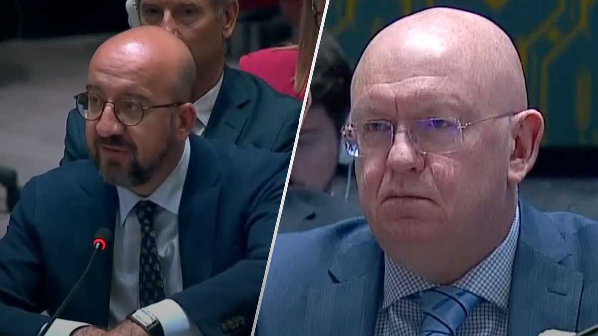 Постпред Росії втік із засідання Радбезу ООН під час потужного виступу очільника Євроради